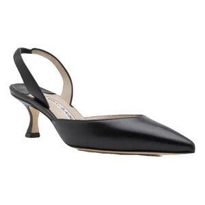 Manolo Blahnik Carolyne Black Slingback Heels